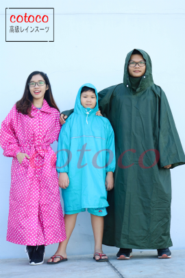 Áo mưa Poncho - Sản phẩm đa dạng, thiết kể bao trùm, phù hợp với mọi lứa tuổi và giới tính.